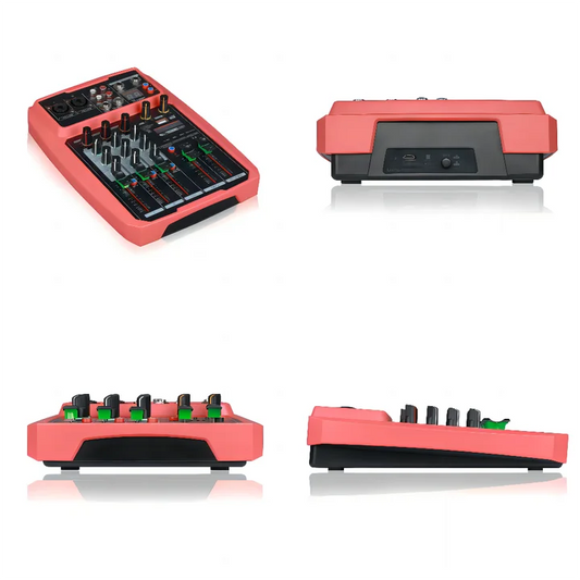 Factory Professional 4 Channels Audio Mixer Wireless Connection Audio Mixer With Sound Card for Live Streaming