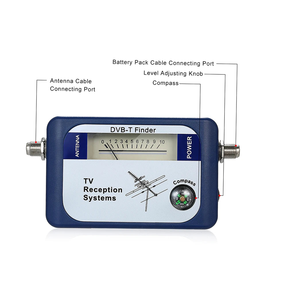 DVB-T Digital Satellite Signal Finder Meter Aerial Terrestrial TV Antenna with Compass TV Reception Systems DVB-T Signal Finder