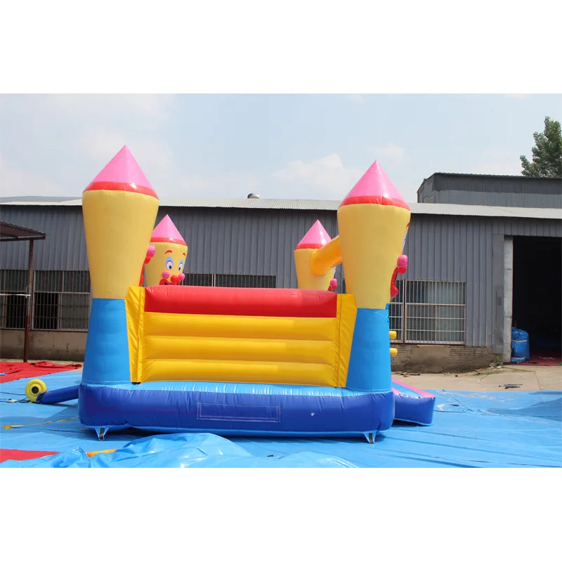 Children Clown Inflatable Bouncer Bouncy Jumping Castle With Slider