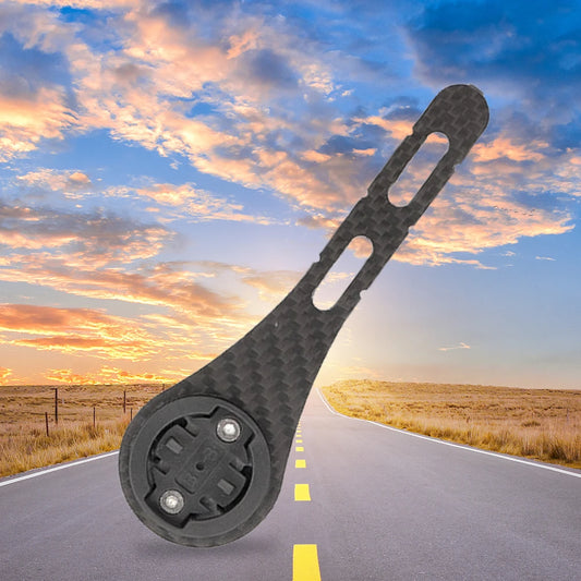 Carbon Fiber Bicycle Computer Holder Bike Handlbar Computer Mount Cycling Speedometer Support Holder for Garmin Bryton Wahoo