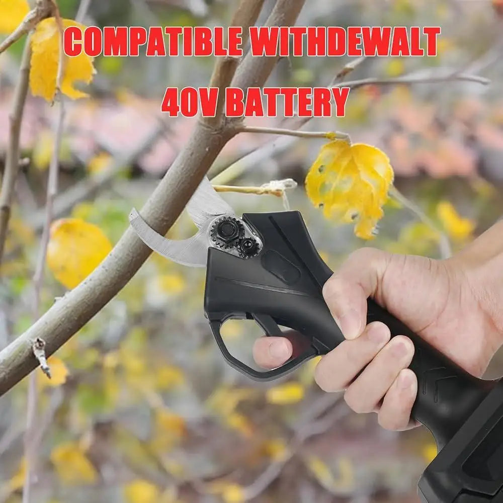 Electric Pruning Shears Cordless 0.4-1.2 Inch Cutting Diameter SK5 High Carbon Steel Branch Trimmer Rechargeable Garden Tools