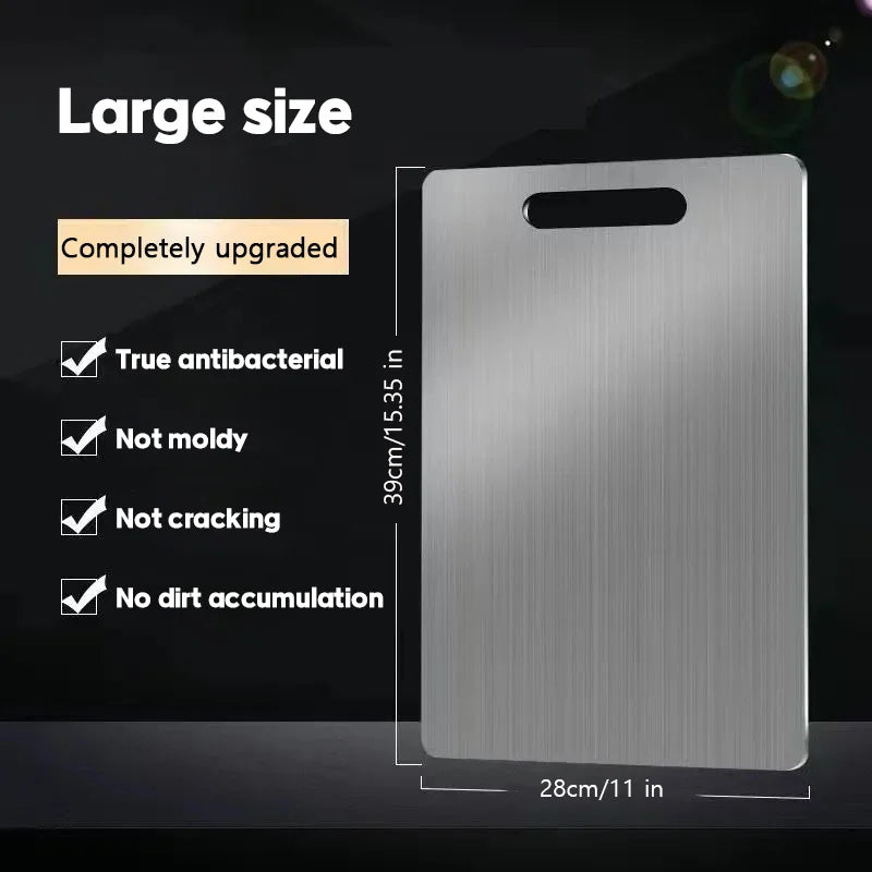316 Stainless Steel Panel and Chopping Board Kitchen Household Thickened Double Sided Cutting Board Block Kneading Dough Board