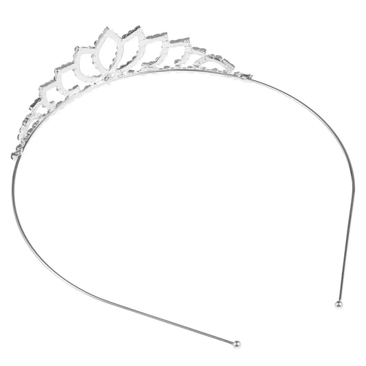 Charming Shiny Hairband for Women Girls Silver Alloy Rhinestone 38cm Circumference 14x2.6cm Size Wedding Engagement Party Bridal
