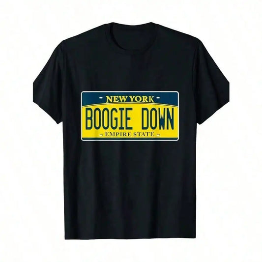 Boogie South Bronx New York NY Old School Hip Hop BDP T-Shirt-100% Cotton-220g