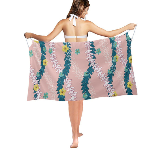 Enchanting Polynesia, Pua Kenini Artistic Scented Flowers, Prints on Demand, Luxury Custom Beach Shawls, Samoa Tropical Paradise