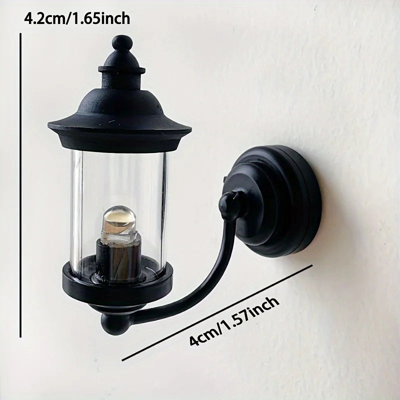1pcs Mini Lighting Lamp Wall Doll House Light Model Miniature ON/OFF Switch DollHouse Lightweight Kids Toy Decor Accessories